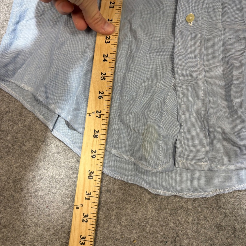 Vintage Gant Shirtmakers Hutzler's Baltimore Blue Oxford Button Down Shirt Mens - Picture 3 of 7
